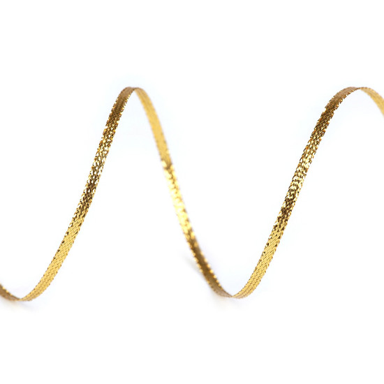 Wstążka szerokość 3 mm z lureksem - Srebrny (1 Sztuka) Wstążka szerokość 3 mm z lureksem - Srebrny (1 Sztuka)