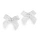 Satin bow 30x35 mm with bead - Cream lightest (50 Pieces) Satin bow 30x35 mm with bead - Cream lightest (50 Pieces)
