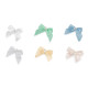 Satin bow 30x35 mm with bead - Cream lightest (50 Pieces) Satin bow 30x35 mm with bead - Cream lightest (50 Pieces)