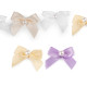 Satin bow 30x35 mm with bead - Cream lightest (50 Pieces) Satin bow 30x35 mm with bead - Cream lightest (50 Pieces)