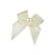 Satin bow 30x35 mm with bead - Cream lightest (50 Pieces) Satin bow 30x35 mm with bead - Cream lightest (50 Pieces)