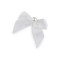 Fiocchetto, in raso, dimensioni: 30 x 35 mm, con perla - Bianco (10 Pezzi)