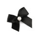 Satin bow 30x35 mm with bead - Cream lightest (50 Pieces) Satin bow 30x35 mm with bead - Cream lightest (50 Pieces)