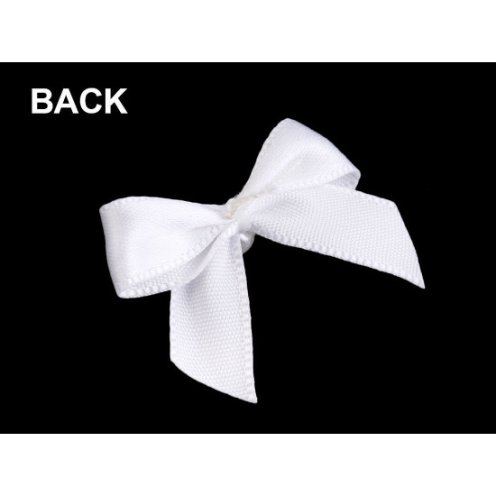 Satin bow 30x35 mm with bead - Cream lightest (50 Pieces) Satin bow 30x35 mm with bead - Cream lightest (50 Pieces)