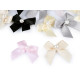 Satin bow 30x35 mm with bead - Cream lightest (50 Pieces) Satin bow 30x35 mm with bead - Cream lightest (50 Pieces)