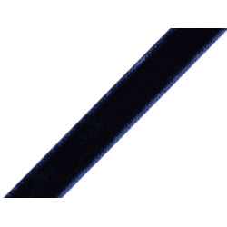 Tasiemka aksamitka szerokość 10 mm - Granatowy (15 Metry)