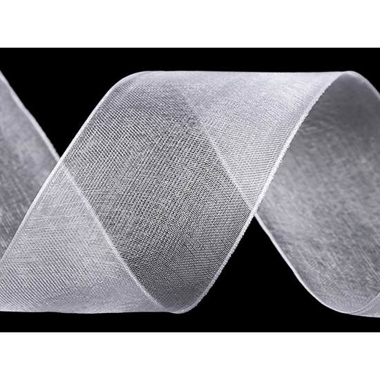 Organza ribbon width 40 mm - Pink middle (1 Meter) Organza ribbon width 40 mm - Pink middle (1 Meter)
