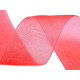 Organza ribbon width 40 mm - Pink middle (1 Meter) Organza ribbon width 40 mm - Pink middle (1 Meter)