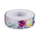 Flower print ribbon 25 mm - Multicolor (1 Meter) Flower print ribbon 25 mm - Multicolor (1 Meter)