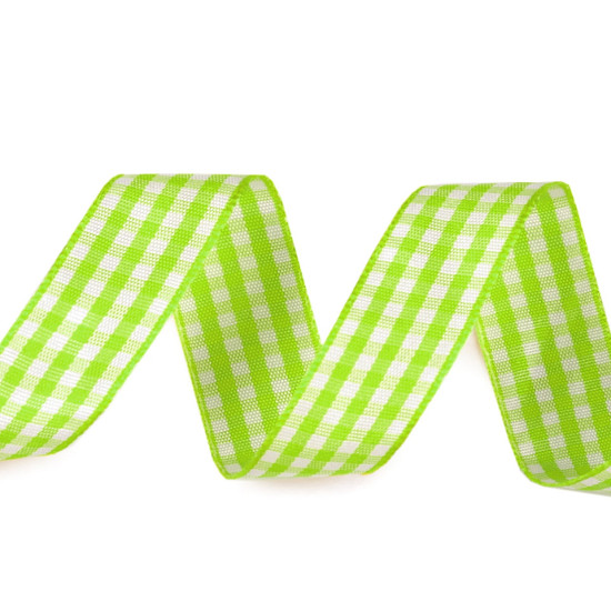 Wstążka szerokość 15 mm kratka - Czerwony (3 Metry) Wstążka szerokość 15 mm kratka - Czerwony (3 Metry)