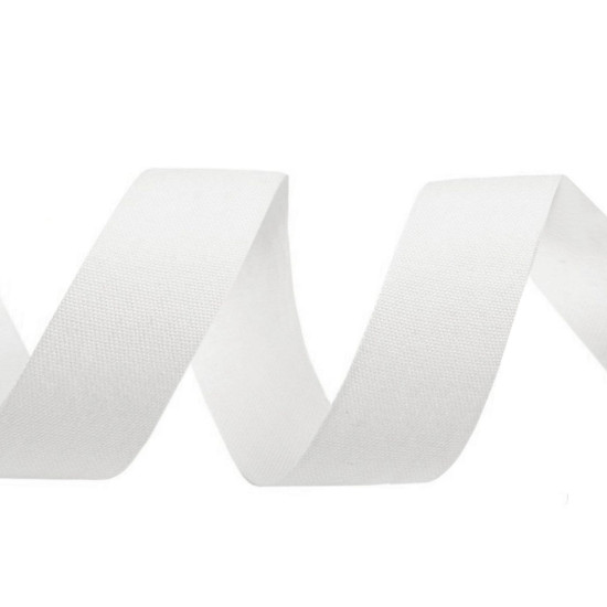 Cotton canvas ribbon width 20 mm - Ecru light (300 Meters) Cotton canvas ribbon width 20 mm - Ecru light (300 Meters)