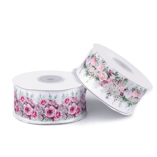 Satin ribbon rose, width 40 mm - Pink (1 Meter) Satin ribbon rose, width 40 mm - Pink (1 Meter)