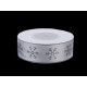 Christmas satin snowflake ribbon width 20 mm - White (1 Meter) Christmas satin snowflake ribbon width 20 mm - White (1 Meter)