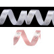 Christmas satin snowflake ribbon width 20 mm - White (1 Meter) Christmas satin snowflake ribbon width 20 mm - White (1 Meter)