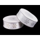 Christmas satin snowflake ribbon width 20 mm - White (1 Meter) Christmas satin snowflake ribbon width 20 mm - White (1 Meter)