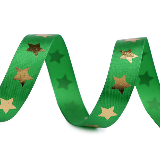 Christmas satin ribbon stars width 20 mm - Red (1 Meter) Christmas satin ribbon stars width 20 mm - Red (1 Meter)
