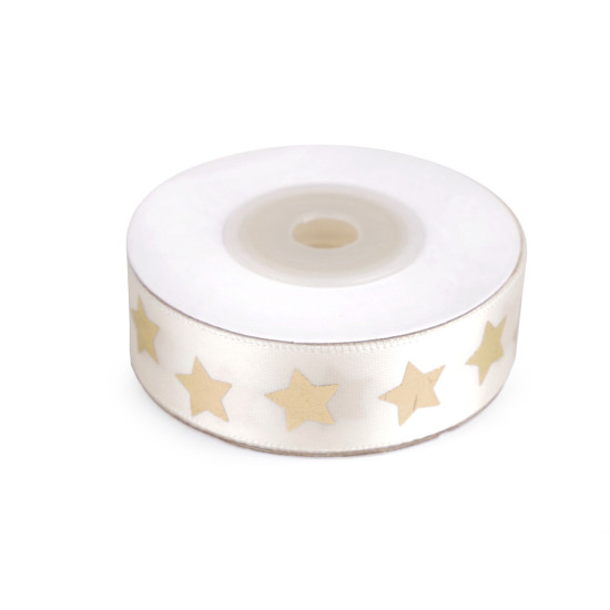 Christmas satin ribbon stars width 20 mm - Red (1 Meter) Christmas satin ribbon stars width 20 mm - Red (1 Meter)