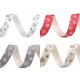 Christmas satin ribbon snowflakes width 15 mm - Lightbeige (1 Meter) Christmas satin ribbon snowflakes width 15 mm - Lightbeige (1 Meter)