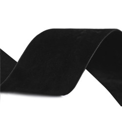 Taśma zamszowa dwustronna szerokość 40 mm - Czarny (1 Metr)