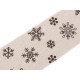 Christmas linen cut ribbon snowflakes width 63 mm - Ecru light (1 Meter) Christmas linen cut ribbon snowflakes width 63 mm - Ecru light (1 Meter)