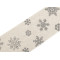 Christmas linen cut ribbon snowflakes width 63 mm - Ecru light (1 Meter)
