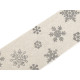 Christmas linen cut ribbon snowflakes width 63 mm - Ecru light (1 Meter) Christmas linen cut ribbon snowflakes width 63 mm - Ecru light (1 Meter)
