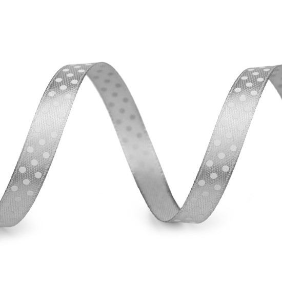 Satin ribbon with polka dots width 10 mm - Red (1 Meter) Satin ribbon with polka dots width 10 mm - Red (1 Meter)