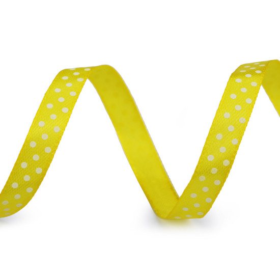 Satin ribbon with polka dots width 10 mm - Red (1 Meter) Satin ribbon with polka dots width 10 mm - Red (1 Meter)