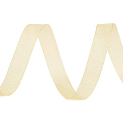 Chiffon / monofilament ribbon width 10 mm - Vanilla (100 Meters)