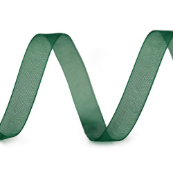 Chiffon / monofilament ribbon width 10 mm - Green (5 Meters)