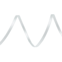 Atlasband / satinband beidseitig breite 3 mm - Hell-grau (120 Meter)