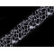 Christmas ribbon spider web with glitter width 40 mm - White (27 Meters)