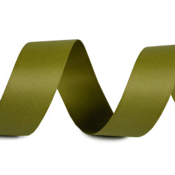 Atlasband / satinband beidseitig breite 24 mm matt - Grün (100 Meter)