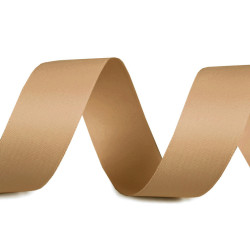 Atlasband / satinband beidseitig breite 24 mm matt - Hellbraun (100 Meter)