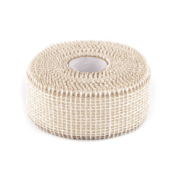 Jute ribbon width 50 mm - Natural burlap (10 Meters) Jute ribbon width 50 mm - Natural burlap (10 Meters)