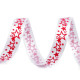 Christmas grosgrain ribbon width 16 mm, stars, santa - Red (1 Meter) Christmas grosgrain ribbon width 16 mm, stars, santa - Red (1 Meter)