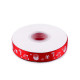 Christmas grosgrain ribbon width 16 mm, stars, santa - Red (1 Meter) Christmas grosgrain ribbon width 16 mm, stars, santa - Red (1 Meter)