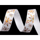 Christmas satin ribbon width 16 mm, snowflakes - White (3 Meters) Christmas satin ribbon width 16 mm, snowflakes - White (3 Meters)