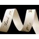 Satin ribbon with metallic print "thank you", width 16 mm matte - Red (90 Meters) Satin ribbon with metallic print "thank you", width 16 mm matte - Red (90 Meters)