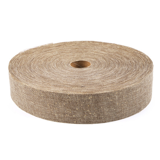 Christmas ribbon imitation jute with glitter, width 60 mm - Natural burlap (1 Meter) Christmas ribbon imitation jute with glitter, width 60 mm - Natural burlap (1 Meter)