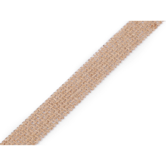 Jute ribbon width 10 and 15 mm - Natural burlap (45 Meters) Jute ribbon width 10 and 15 mm - Natural burlap (45 Meters)