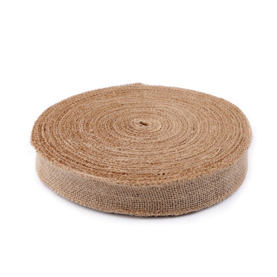 Jute ribbon width 40 mm - Natural burlap (45 Meters)