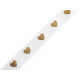 Ruban satiné avec impression cœur métallisée, largeur 16 mm - Blanc (90 Mètres) Ruban satiné avec impression cœur métallisée, largeur 16 mm - Blanc (90 Mètres)