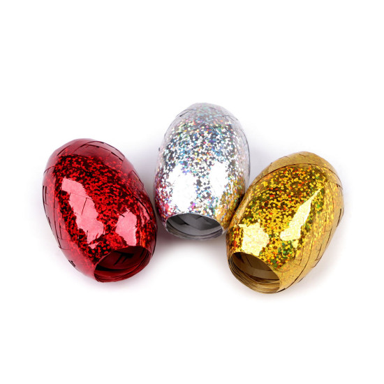Metallic ribbon width 5 mm - Red (3 Pieces)