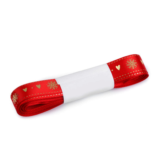 Christmas satin ribbon width 15 mm - Red (5 Meters) Christmas satin ribbon width 15 mm - Red (5 Meters)