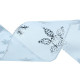 Christmas organza ribbon, metallic snowflakes width 60 mm - Grey (1 Meter) Christmas organza ribbon, metallic snowflakes width 60 mm - Grey (1 Meter)