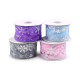 Christmas organza ribbon, metallic snowflakes width 60 mm - Grey (1 Meter) Christmas organza ribbon, metallic snowflakes width 60 mm - Grey (1 Meter)