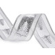 Christmas ribbon with lurex width 40 mm, tree - White (54 Meters) Christmas ribbon with lurex width 40 mm, tree - White (54 Meters)