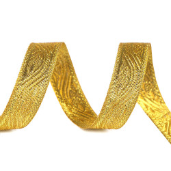 Wstążka z lureksem szerokość 20 mm - Złoty (18 Metry)