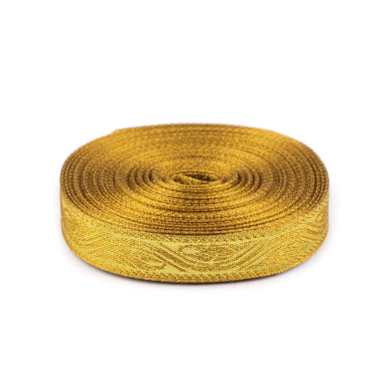 Wstążka z lureksem szerokość 20 mm - Złoty (54 Metry) Wstążka z lureksem szerokość 20 mm - Złoty (54 Metry)